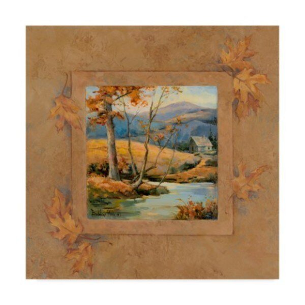 Barbara Mock ' Autumn Lodge' Canvas Art, 14x14, Trademark Fine Art, Mfr#: ALI39096-C1414GG